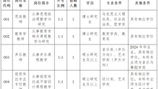 2024年学校公开招聘高层次人才公告
