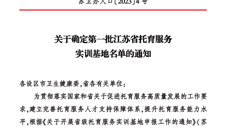 喜报！谈球吧入选第一批江苏省托育服务实训基地